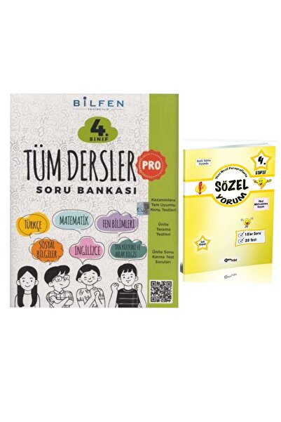 Bilfen Yayıncılık 4. Sınıf Pro Tüm Dersler Soru Bankası + Sözel Yorum