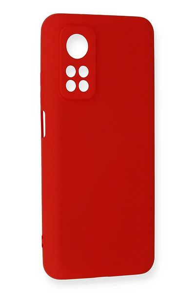 CepteToptan حافظة هاتف Xiaomi Mi 10T من السيليكون المخملي الداخلي - أحمر - MKİ3943-5743