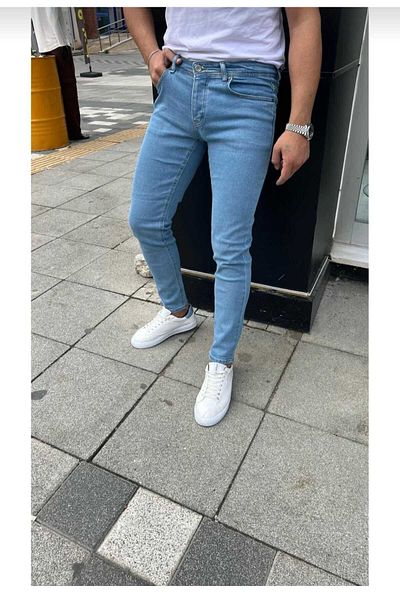 KING SEZAR Мъжки дънки Slim Fit Lycra Гъвкави дънки Мъжки дънки
