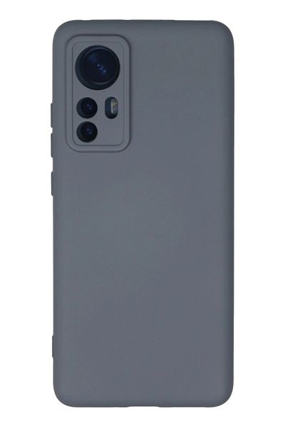 CepteToptan حافظة هاتف Xiaomi Mi 12 من السيليكون المخملي الداخلي - رمادي - MKİ1104-9521