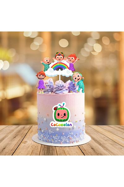 Bloom Atelier Cocomelon Cake Figurines, Set of 4 Cake Accessories, Cake Decoration Accessories, Cake Decorations