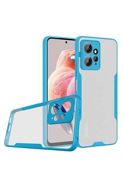 CepteToptan حافظة هاتف Xiaomi Redmi Note 12 4G من السيليكون البلاتيني - أزرق - MKİ5343-3879