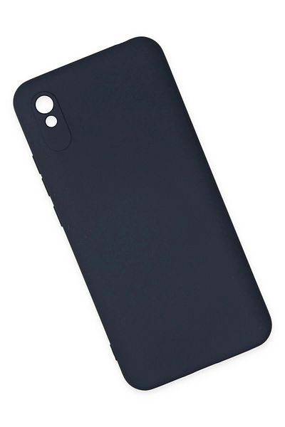 CepteToptan حافظة هاتف Xiaomi Redmi 9A مصنوعة من السيليكون المخملي الداخلي - أزرق داكن - MKİ5222-2806