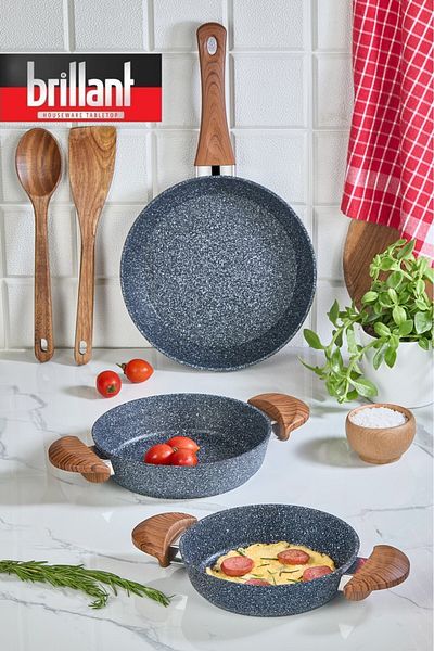 Brillant Alpha Bio Granite 3-Piece Pan Set – 18-20-26 cm
