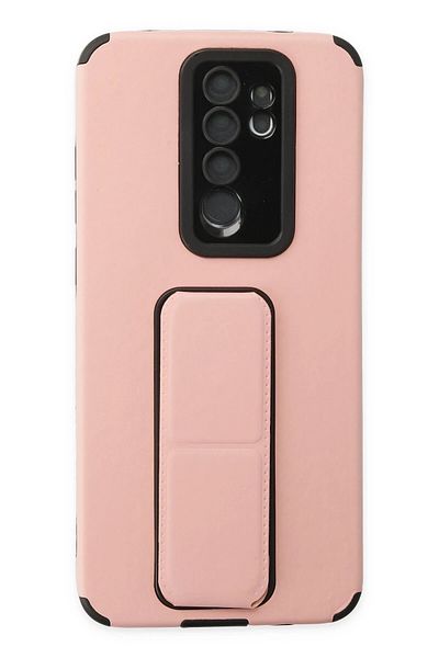 CepteToptan حافظة هاتف Xiaomi Redmi Note 8 Pro مصنوعة من السيليكون مع حامل كبير - مسحوق - MKİ2334-6943