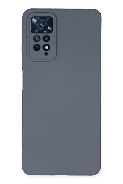 CepteToptan حافظة هاتف Xiaomi Redmi Note 11 Pro مصنوعة من السيليكون المخملي الداخلي - رمادي - MKİ9712-7172