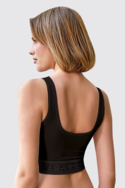 Gawzera Berrak 2-Piece Lace Detailed Cotton Thick Strap Hollow Collar Undershirt