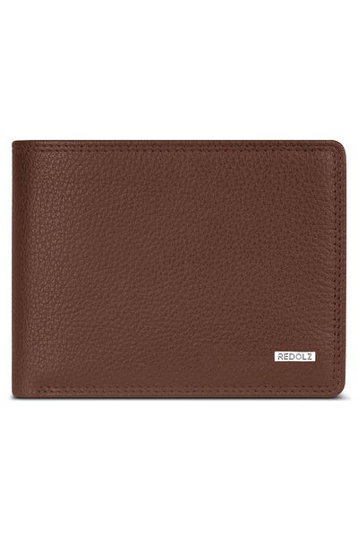 REDOLZ Leather Essentials QF wallet RFID leather 12 cm fold-out with zipper compartment