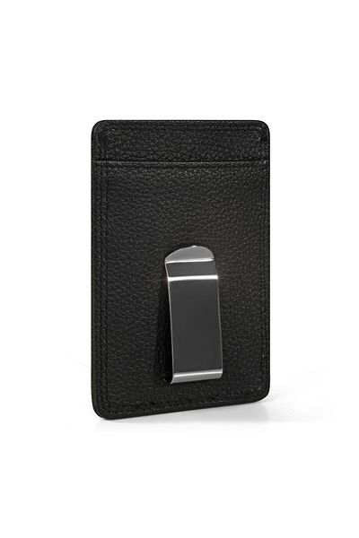 REDOLZ Leather Essentials credit card holder RFID leather 7 cm with money clip