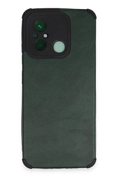 CepteToptan حافظة هاتف Xiaomi Redmi 12C مصنوعة من السيليكون والجلد - أخضر - MKİ4264-8641