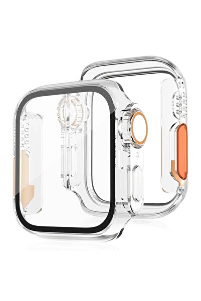 ykavm Watch 45mm Watch 49mm Compatible Case Converter and Screen Protector - Transparent-(5796 - Netihv3005-6