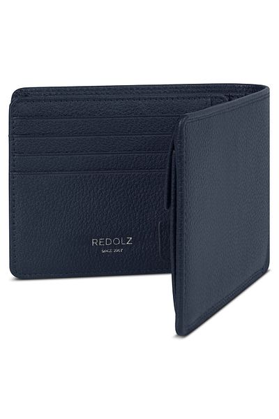 REDOLZ Leather Essentials QF wallet RFID leather 12 cm fold-out with zipper compartment