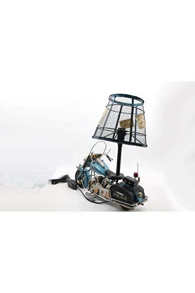 hediyeconcepti Lampshade Metal Motorcycle Ornaments Home Living Room Tv Cabinet Desktop Office Decoration
