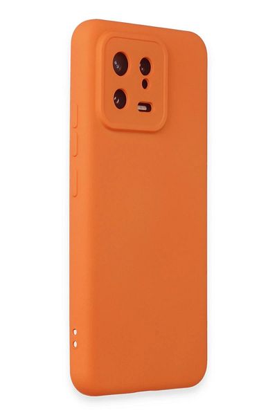 CepteToptan حافظة هاتف Xiaomi Mi 13 من السيليكون المخملي الداخلي - برتقالي - MKİ2117-4446