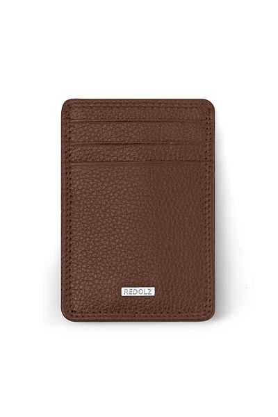 REDOLZ Leather Essentials credit card holder RFID leather 7 cm with money clip
