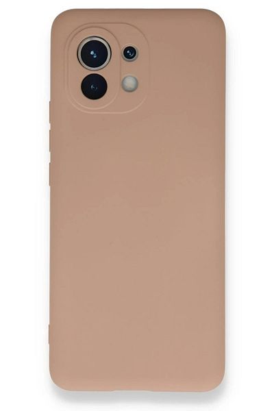 CepteToptan حافظة هاتف Xiaomi Mi 11 من السيليكون المخملي الداخلي - بودرة - MKİ2184-2739