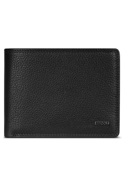 REDOLZ Leather Essentials QF wallet RFID leather 12 cm fold-out with zipper compartment