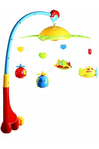 İSP Baby Crib Musical Carousel with Light Projector, "GoToSleep" Songs, 4 Operating Modes