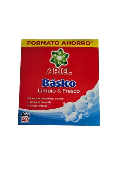 Ariel Laundry Detergent, Basico, Powder, 40 Washes