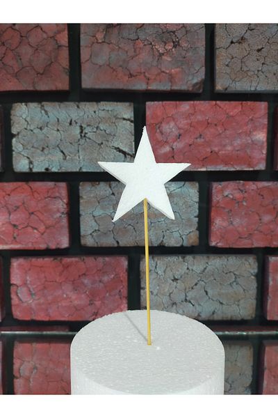 SBK Concept 10 Pack Styrofoam Foam Star Ornament with Toothpicks