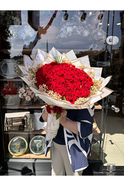 çiçek duragı 41 41 Adetli Kırmızı Kadife Gül İsteme Çiçeği Nişan & söz