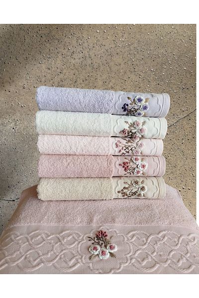 Fiesta Elite Handcrafted 3D Embroidered Boxed 50X90 cm 100% Cotton