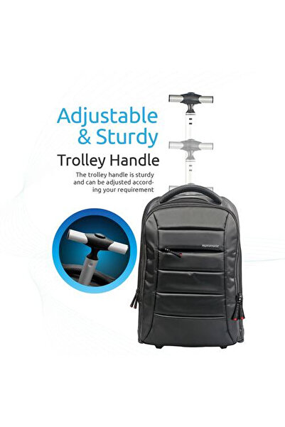 Promate حقيبة بعجلات قوية ومتينة لتحمل الأجهزة المحمولة بحجم يصل إلى 15.6 بوصة