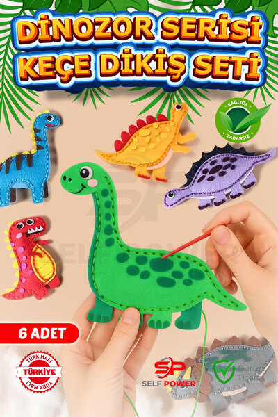 6Pcs DIY Felt Sewing Craft Set for Kids 3 Years and Up