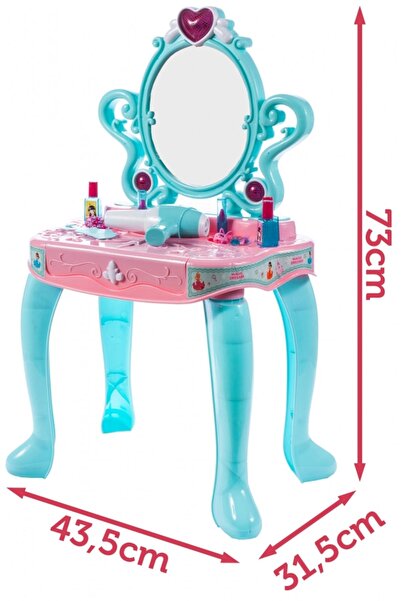 İSP Make-Up Table with Piano, "ISP LikeSmart Piano Make-up", for girls, premium quality with lights