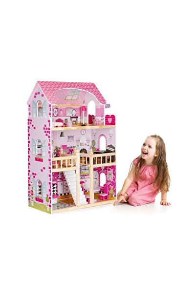İSP Wooden dollhouse without sharp edges, "ISP LikeSmart MaryLand Residence" with 3 floors