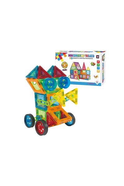 İSP Intelligent Magnetic Construction Set, "MAGNETIC CONSTRUCTION BLOCKS", 130 Pieces, Educational and Creative