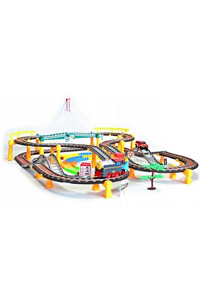 İSP Circuit XXL Masinuta Electrica "Mini CARtoon" cu Pista de Mare Viteza pentru Masini, Pod Iluminat, P