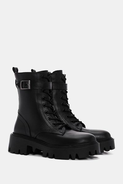 Bestyle Bronk Women's Black Real Leather Boots