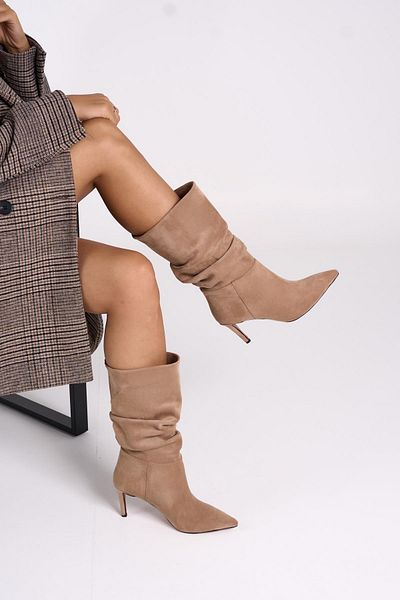 Bestyle Fancy Women's Mink Suede Heeled Boots