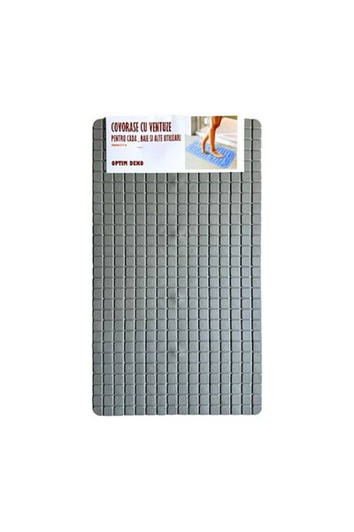 OPTIM DEKO Anti-slip bath mat, OPTIMDEKO, 67x37 cm, Gray
