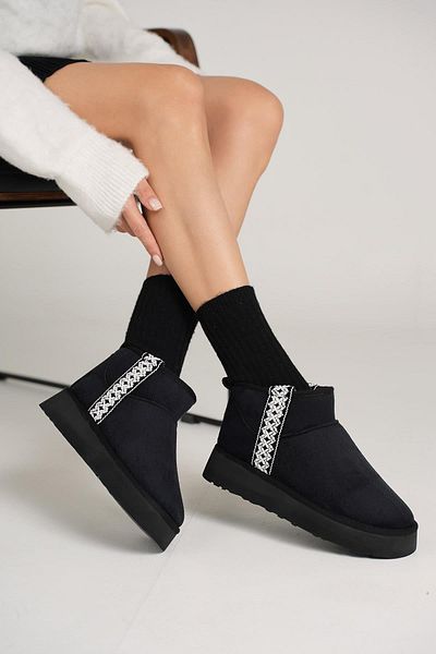 Bestyle Mellow Women's Black Stripe Detailed Boots