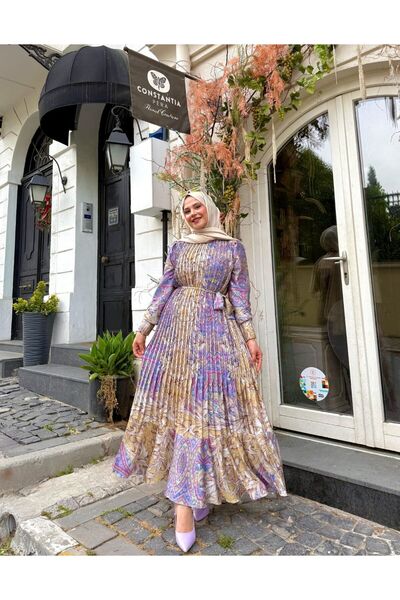 Nk By Korkut ipek pliseli elbise