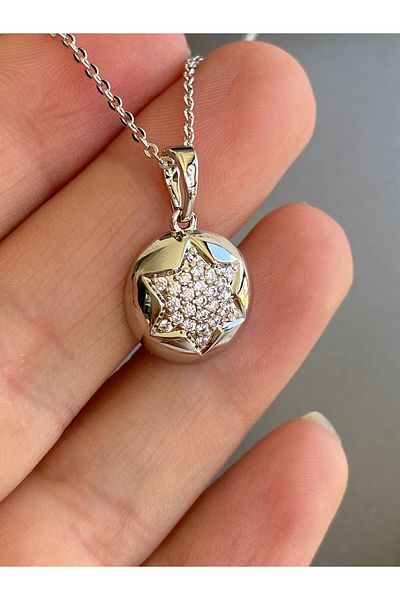 Lucios Golden Craftsmanship Star Detail Stone Necklace (45 cm)
