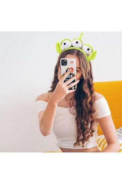 REBORN DESIGN Green Color Plush Crown with Alien Monster Figure