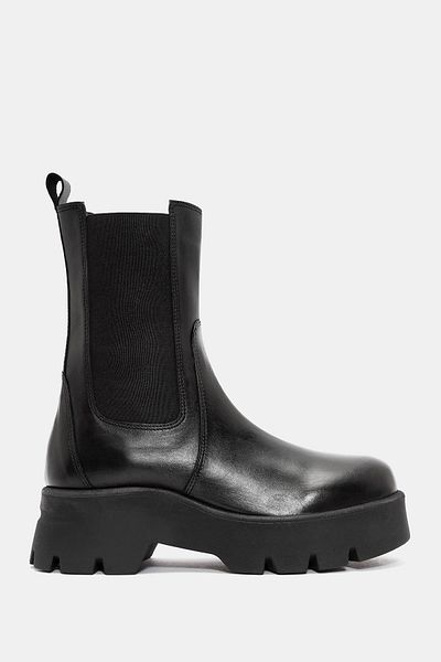 Bestyle Roslyn Women's Black Real Leather Chelsea Boots