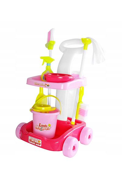 ISO TRADE Children's play set, Cleaning cart with accessories, Iso Trade, 30x33x56 cm, Multicolor