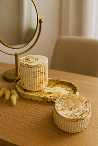 ATÖLYE VİVA Decorative Organizer Set Bathroom Set