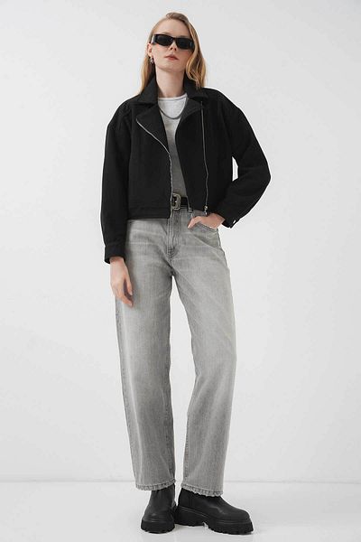Bigdart Kaşe Black Women's Jacket 0717