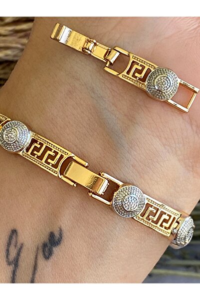 Lucios Two-Color Retro Stone Bracelet with Golden Craftsmanship (17+2 cm)