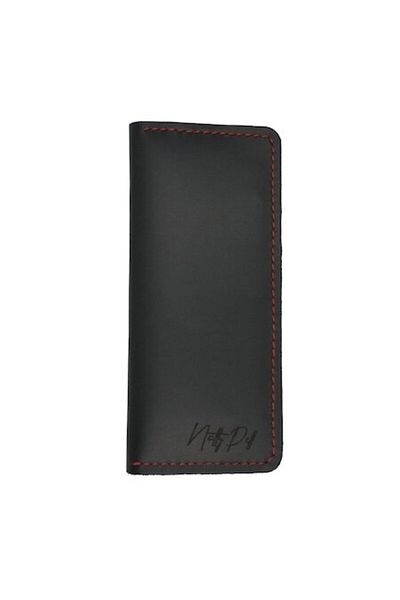 Natty Pell - Women's leather wallet with snap closure, black 01CNR