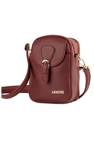 Armine Modern Stylish Design Shoulder Bag Burgundy Color