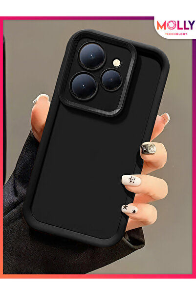 Molly TECNO SPARK 10 PRO İçin Siyah Kenarları Pan Silikon Kılıf