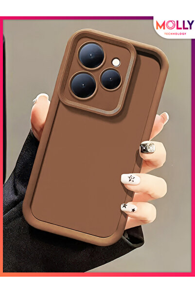 Molly TECNO SPARK 10 PRO İçin Fallow Brown Kenarları Pan Silikon Kılıf
