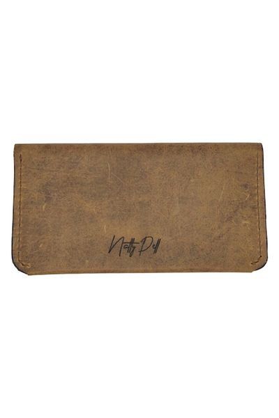 Natty Pell Women's wallet, leather, handmade, brown