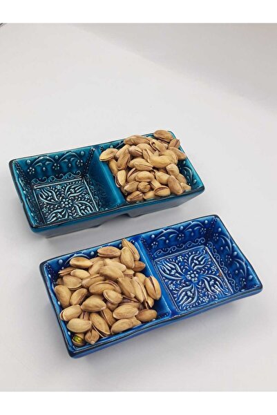 TTSERAMİK Handmade Ceramic Sauce Bowl & Breakfast Serving Bowl |   Pack of 2 |   Turquoise Blue / Turquoise Green